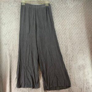 Escape Woman M Pants Gray Gauze Wide Leg Ankle High Rise Pull On Lightweight